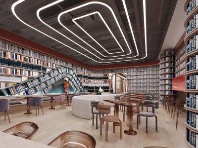 现代书店3D模型下载